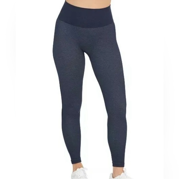 Spanx Leggings Seamless Track Stripe Blue Gray Size S/P . NWT - Picture 2 of 8